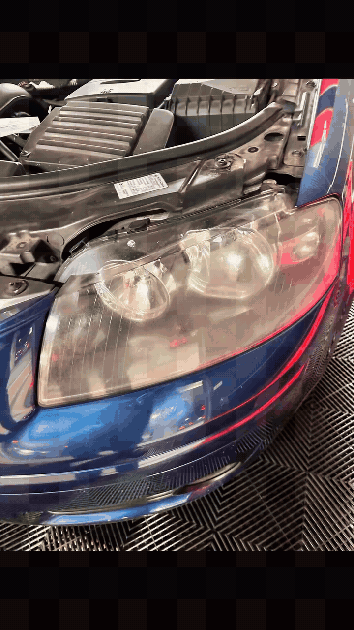 Vorher/Nachher Transformation der Autoaufbereitung